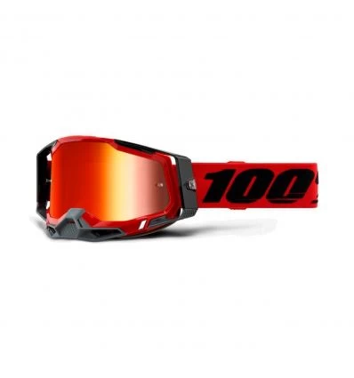 100% OCHELARI 100% RACECRAFT 2 GOGGLE Red - Mirror Red Lens