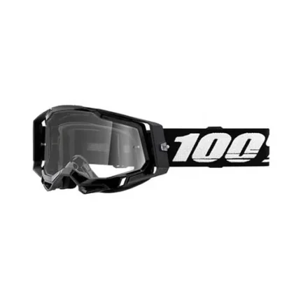 100% OCHELARI 100% RACECRAFT 2 GOGGLE BLACK CLEAR LENS