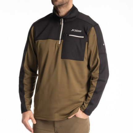 Bluza Glacier 1 4 Zip Dark Olive Black 25
