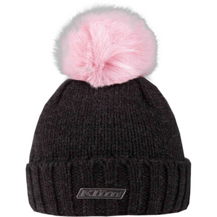 Caciula Pom Beanie Charcoal/Pink