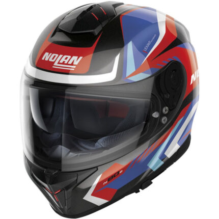 Casca Moto Full-Face N80-8 Rumble N-Com Metal Black Red Blue White 24