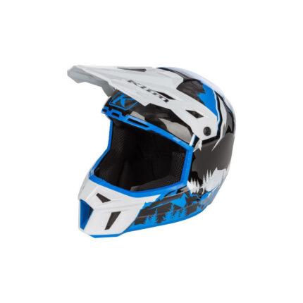Casca Moto MX/Enduro F3 Carbon ECE DNA Electric Blue Lemonade/White 24