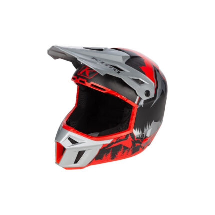 Casca Moto MX/Enduro F3 Carbon ECE DNA Fiery Red/Monument Gray 24