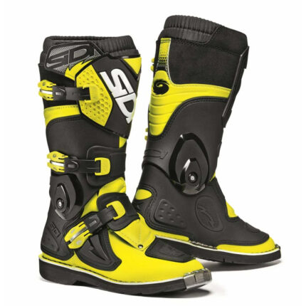 Cizme Enduro Copii Flame Black-Yellow Fluo