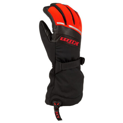 Manusi Snowmobil Insulated Blaze Gauntlet Black/Fiery Red